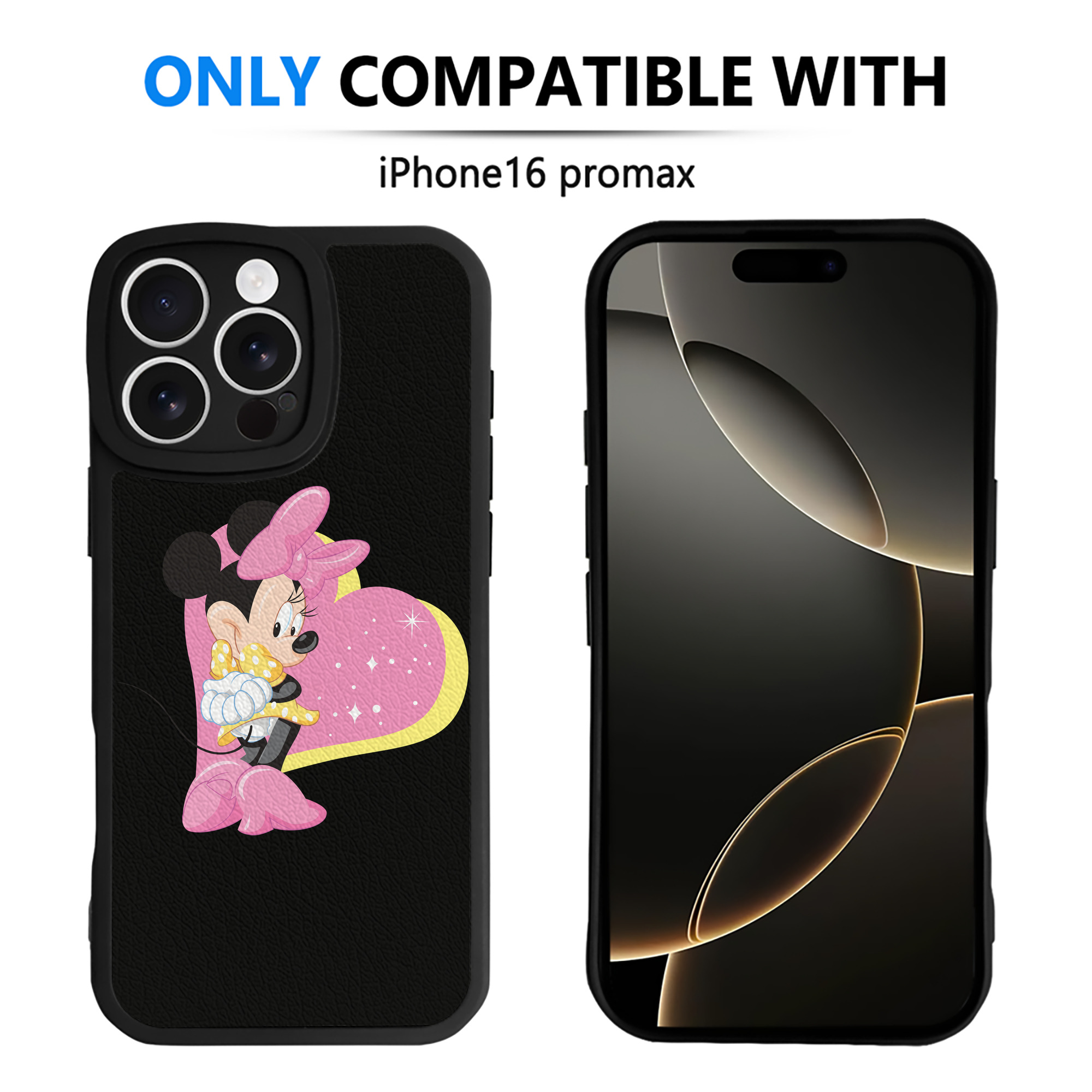 （画像用） ミッキーマウス Mickey Mouse 【iPhone 16シリーズ対応】シリコンスマホケース（レザー調） 材質：シリコン